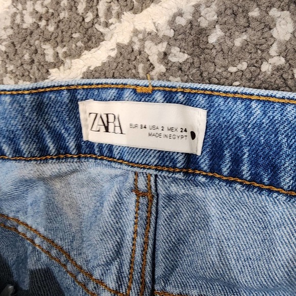 Zara women's size 2 distressed the 90's full length jeans - Picture 5 of 8